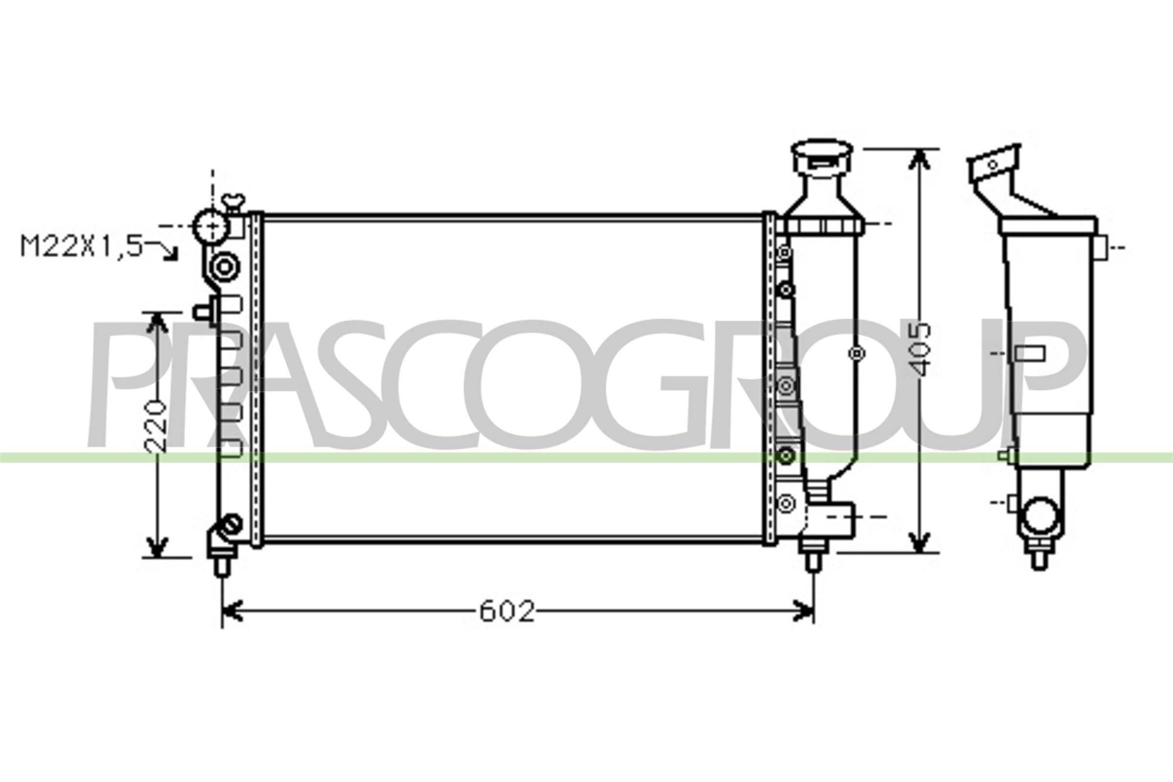 PRASCO Fan, radiator Article number: OP420F001 cheaply