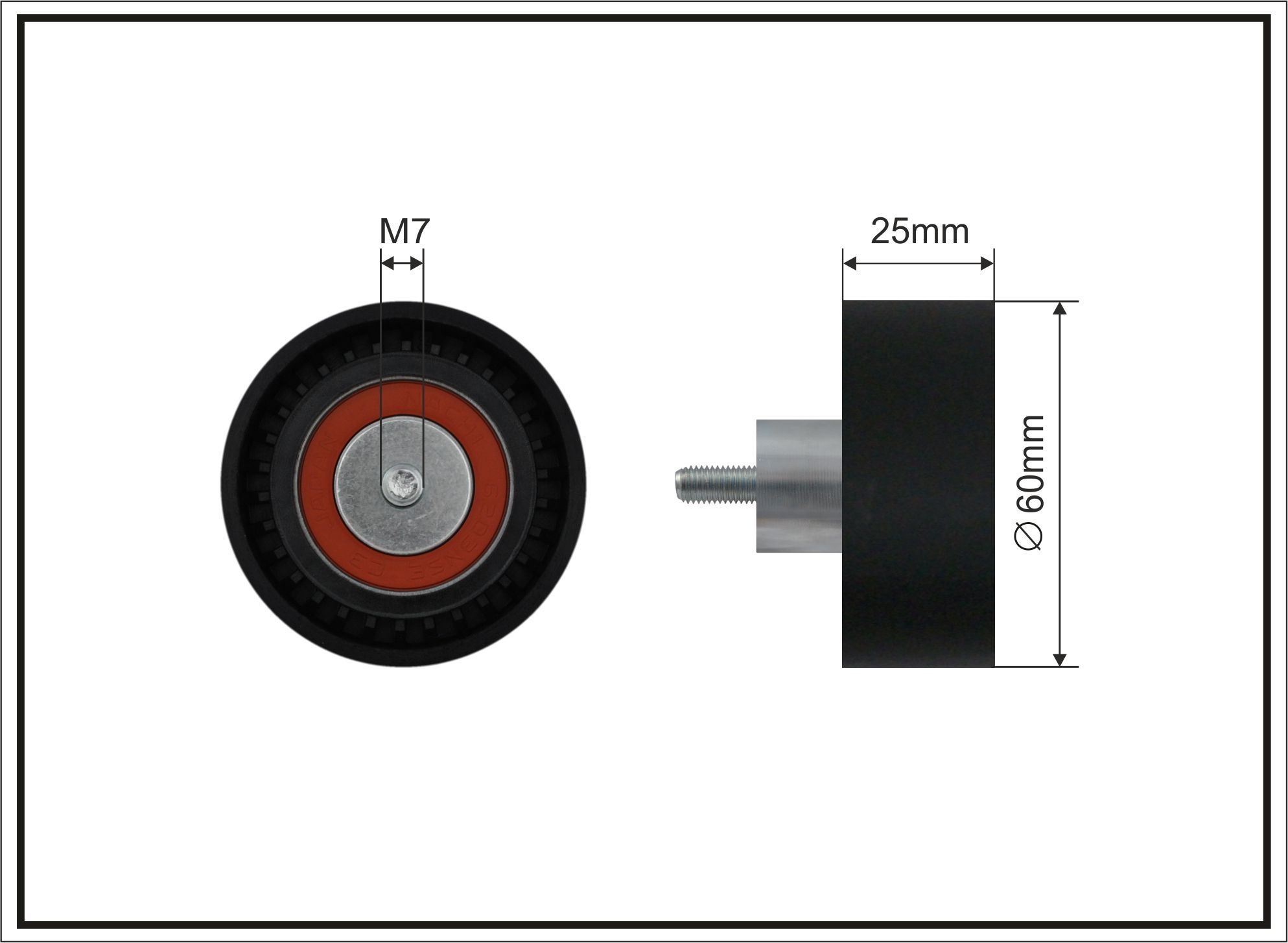 CAFFARO Deflection / Guide Pulley, v-ribbed belt Article number: 500719 cheaply
