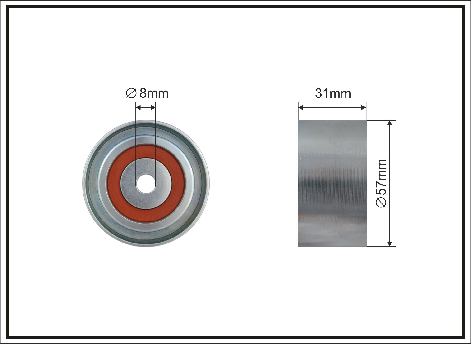 CAFFARO Deflection / Guide Pulley, v-ribbed belt Article number: 500722 cheaply