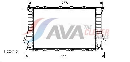 AVA COOLING SYSTEMS Engine radiator Article number: AIA2083 cheaply