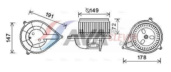 AVA COOLING SYSTEMS Air conditioning condenser Article number: FD5242 cheaply