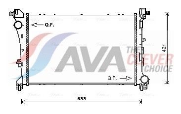AVA COOLING SYSTEMS Engine radiator Article number: FT2080 cheaply