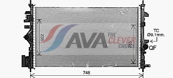 AVA COOLING SYSTEMS Air conditioning condenser Article number: FT5155 cheaply
