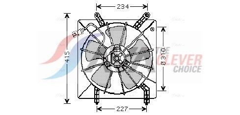 AVA COOLING SYSTEMS Fan, radiator Article number: HD7510 cheaply