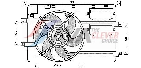 AVA COOLING SYSTEMS Fan, radiator Article number: MC7506 cheaply