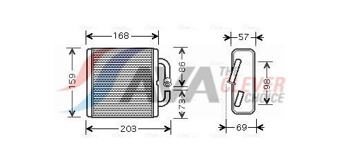 AVA COOLING SYSTEMS Soojusvaheti, salongiküte Artikli number: MZ6144 soodsalt