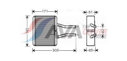 AVA COOLING SYSTEMS Heater matrix Article number: MZ6193 cheaply