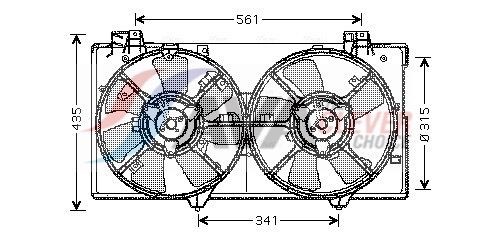 AVA COOLING SYSTEMS Fan, radiator Article number: MZ7528 cheaply