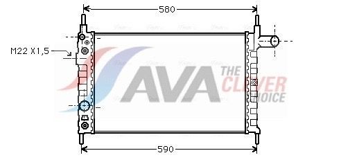 AVA COOLING SYSTEMS Engine radiator Article number: OL2163 cheaply
