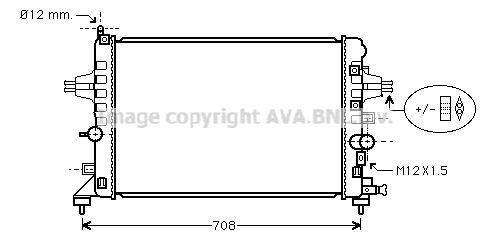 AVA COOLING SYSTEMS Engine radiator Article number: OL2363 cheaply