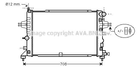 AVA COOLING SYSTEMS Engine radiator Article number: OL2381 cheaply