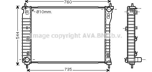 AVA COOLING SYSTEMS Engine radiator Article number: OL2435 cheaply