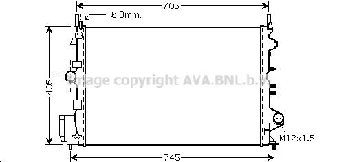 AVA COOLING SYSTEMS Engine radiator Article number: OL2462 cheaply