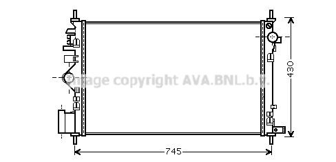 AVA COOLING SYSTEMS Engine radiator Article number: OL2471 cheaply