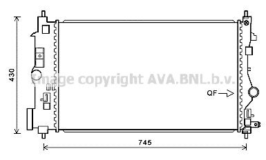 AVA COOLING SYSTEMS Engine radiator Article number: OL2488 cheaply