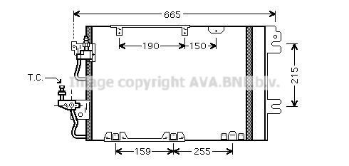 AVA COOLING SYSTEMS Air conditioning condenser Article number: OL5384 cheaply