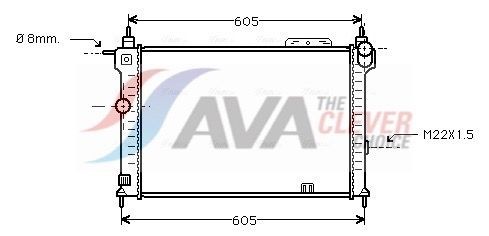 AVA COOLING SYSTEMS Engine radiator Article number: OLA2191 cheaply