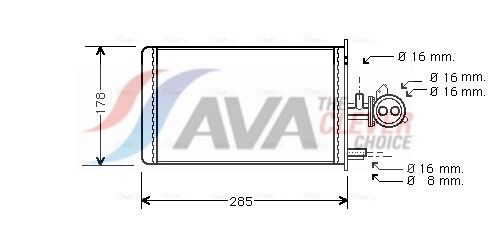 AVA COOLING SYSTEMS Heater matrix Article number: PEA6173 cheaply