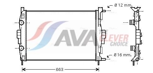 AVA COOLING SYSTEMS Radiaator, mootorijahutus Artikli number: RT2307 soodsalt