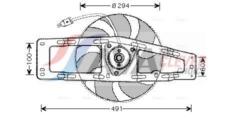 AVA COOLING SYSTEMS Fan, radiator Article number: RT7535 cheaply