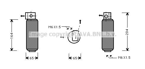 AVA COOLING SYSTEMS Tørfilter aircondition Varenummer: RTD252 billige