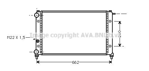 AVA COOLING SYSTEMS Engine radiator Article number: ST2008 cheaply