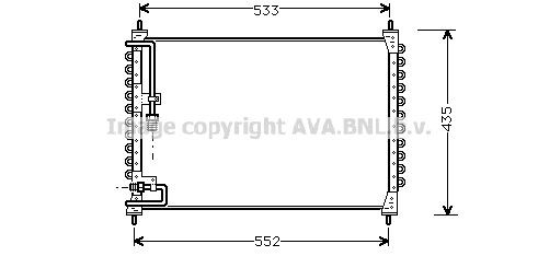 AVA COOLING SYSTEMS Air conditioning condenser Article number: VO5074 cheaply