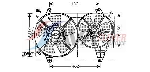 AVA COOLING SYSTEMS Fan, radiator Article number: VO7505 cheaply