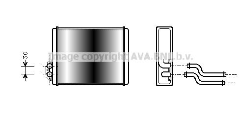 AVA COOLING SYSTEMS Radiaator, mootorijahutus Artikli number: VW2054 soodsalt