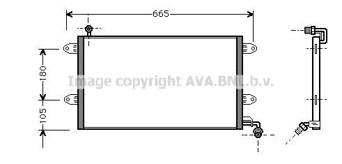 AVA COOLING SYSTEMS Kondensaator, kliimaseade Artikli number: VW5137 soodsalt