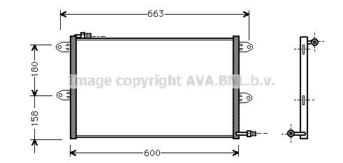AVA COOLING SYSTEMS Air conditioning condenser Article number: VW5144 cheaply