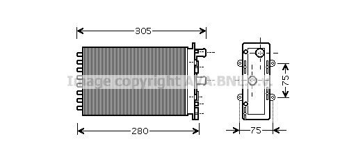AVA COOLING SYSTEMS Heater matrix Article number: VW6239 cheaply