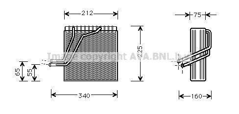 AVA COOLING SYSTEMS Air conditioning evaporator Article number: VWV030 cheaply