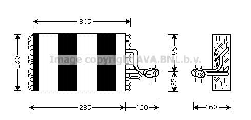 AVA COOLING SYSTEMS Air conditioning evaporator Article number: VWV186 cheaply