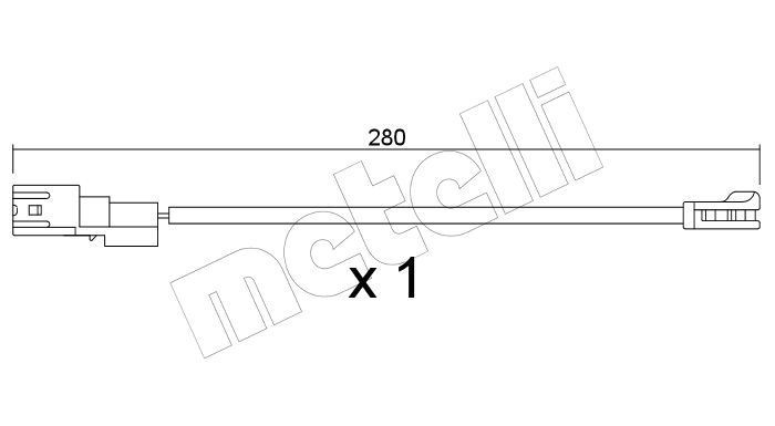 METELLI Brake pad wear sensor Article number: SU.423 cheaply