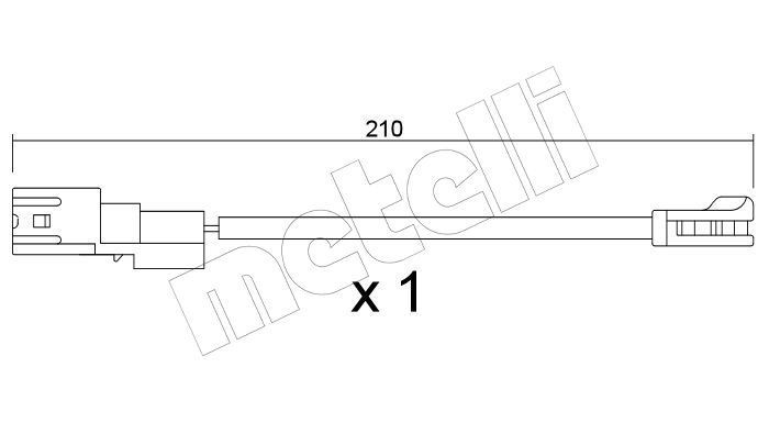 METELLI Brake pad wear sensor Article number: SU.424 cheaply