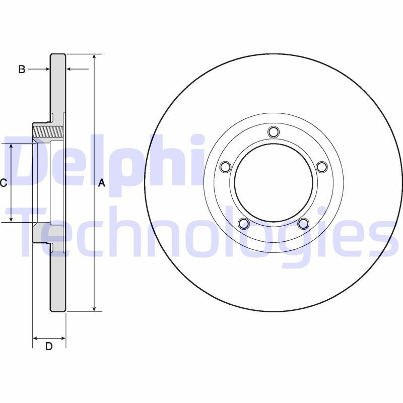 DELPHI Brake disc Article number: BG2349 cheaply