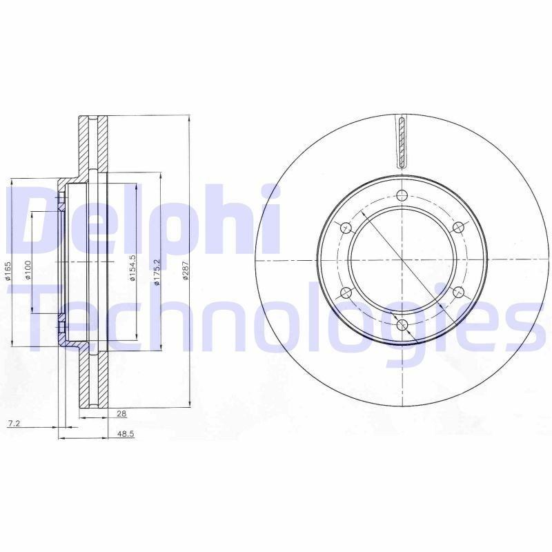 DELPHI Brake disc Article number: BG4209 cheaply