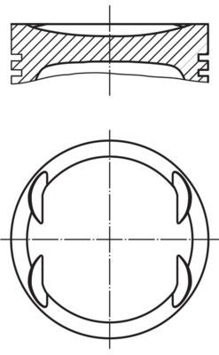 MAHLE ORIGINAL Piston Article number: 004 08 00 cheaply