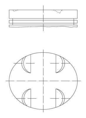 MAHLE ORIGINAL Piston Article number: 083 12 01 cheaply