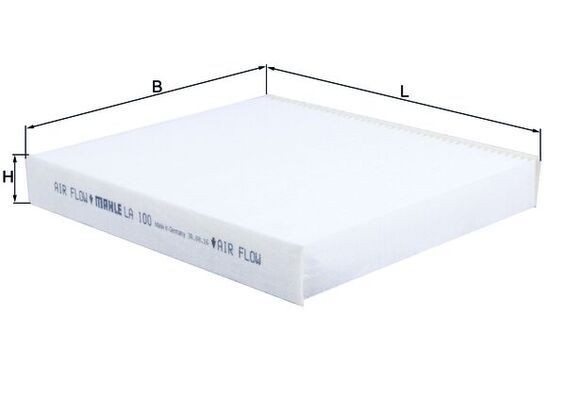 MAHLE ORIGINAL Pollen filter Article number: LA 100 cheaply