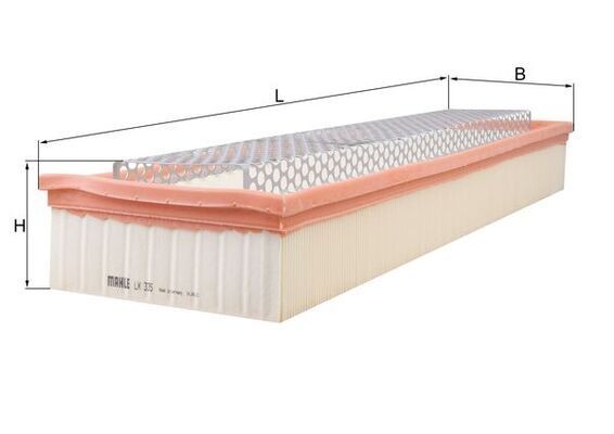 MAHLE ORIGINAL Air filter Article number: LX 335 cheaply