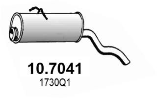ASSO Rear silencer Article number: 10.7041 cheaply