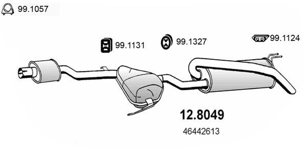 ASSO Middle- / End Silencer Article number: 12.8049 cheaply