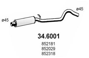 ASSO Middle silencer Article number: 34.6001 cheaply
