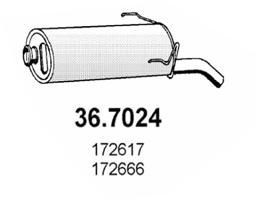ASSO Rear silencer Article number: 36.7024 cheaply