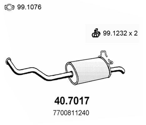 ASSO Rear silencer Article number: 40.7017 cheaply