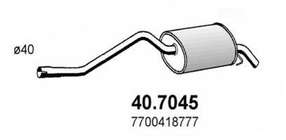 ASSO Rear silencer Article number: 40.7045 cheaply