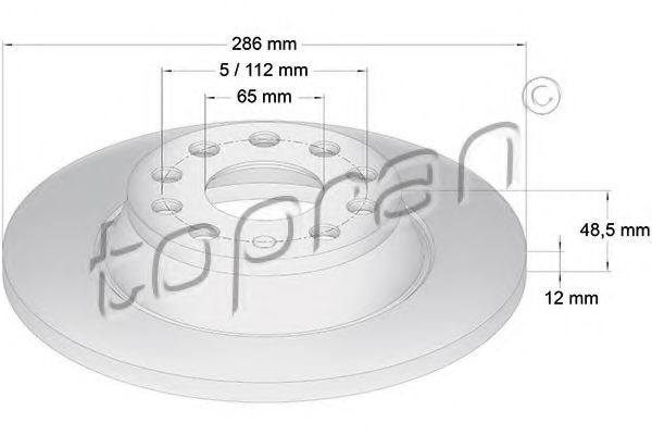 TOPRAN Brake disc Article number: 110 311 cheaply