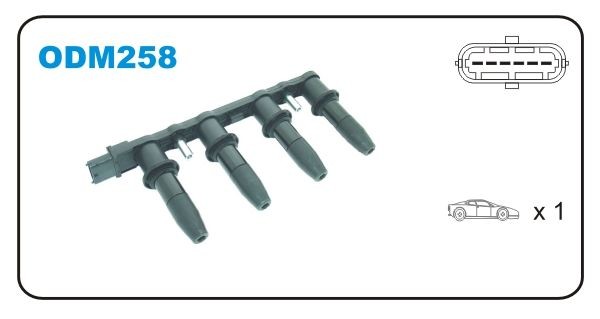 JANMOR Ignition coil Article number: ODM258 cheaply